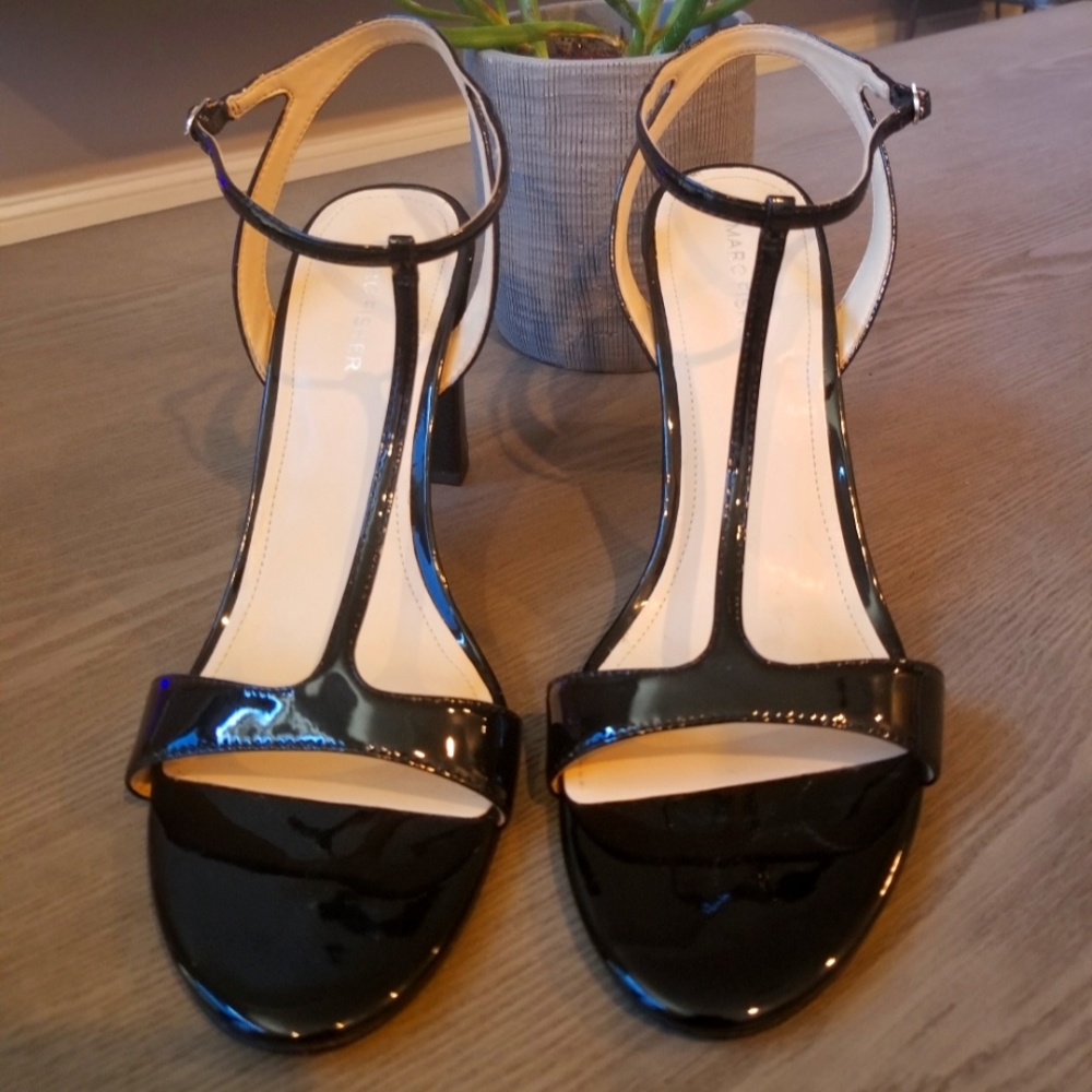 Marc Fisher patent leather sandals